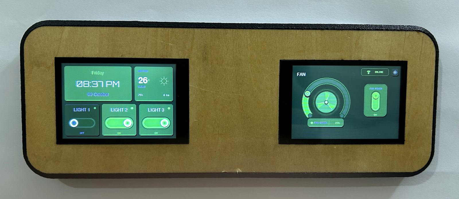 NT-01 lime green theme on wall